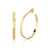 Pure Gold Large Marquise Eye Hoops