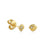 Kids Collection Gold & Diamond Tiny Clam Shell Stud