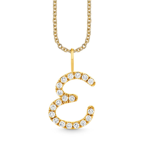 Gold & Diamond XL Pave Initial Script Charm