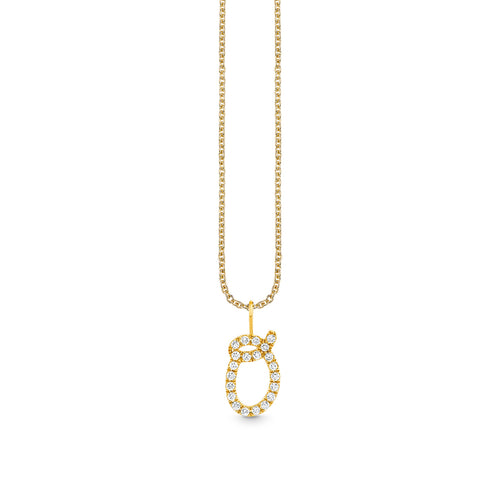 Gold & Diamond XL Pave Initial Script Charm