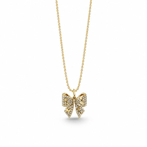 Gold & Diamond Icons Bow Charm