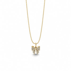 Gold & Diamond Small Bow Charm - Sydney Evan Fine Jewelry