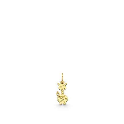 Gold & Diamond Giraffe Tail Charm