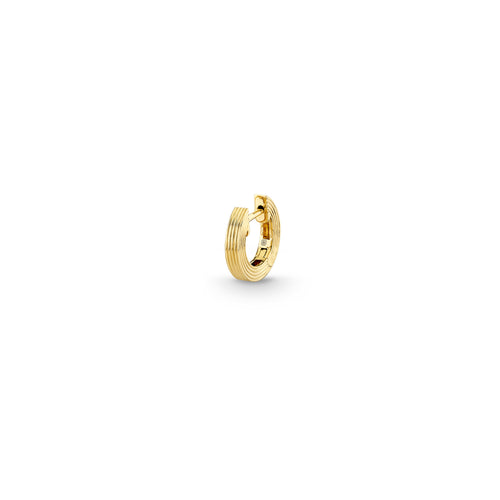 Pure Gold Small Fluted Huggie