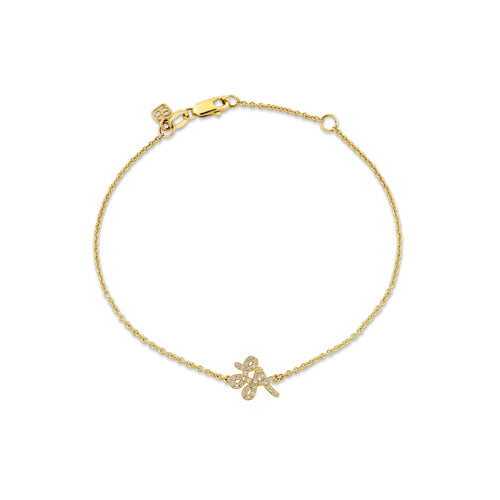 Gold & Diamond Small LA Script Bracelet