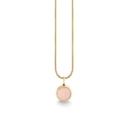 Gold & Diamond Happy Face Stone Inlay Icon Charm