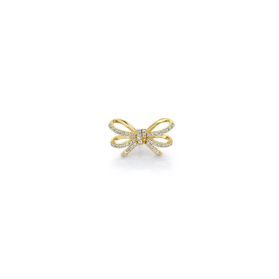Gold & Diamond Double Bow Stud - Sydney Evan Fine Jewelry