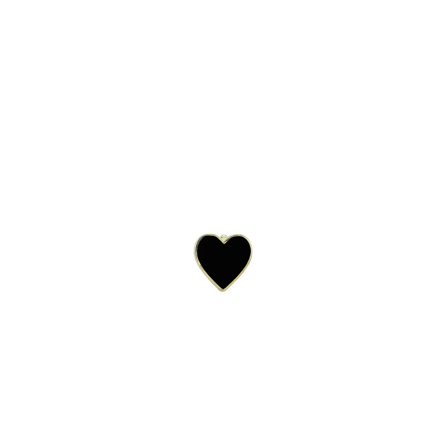 Gold & Enamel Mini Heart Stud - Sydney Evan Fine Jewelry