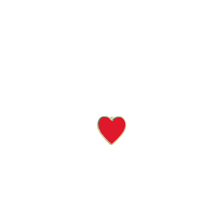 Gold & Enamel Mini Heart Stud - Sydney Evan Fine Jewelry