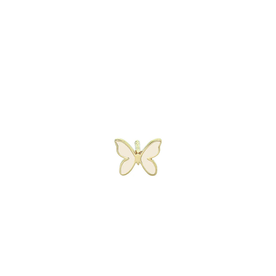 Gold & Enamel Mini Butterfly Stud - Sydney Evan Fine Jewelry