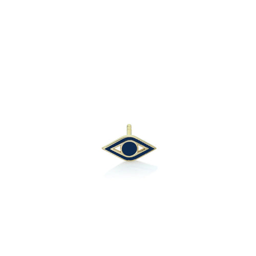 Gold & Enamel Mini Eye Stud