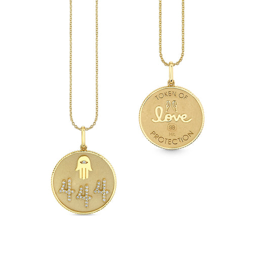 Gold & Diamond Angel Number Charm