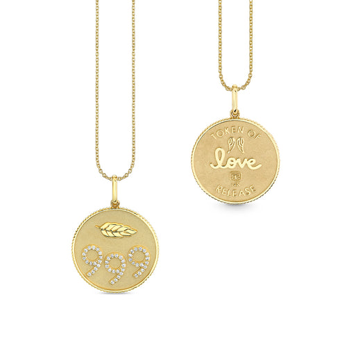 Gold & Diamond Angel Number Charm