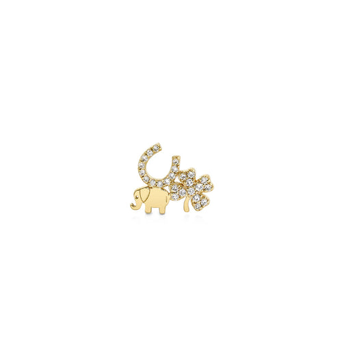 Gold & Diamond Luck Stud
