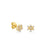 Kids Collection Gold & Diamond Small Marquise Eye Flower Stud