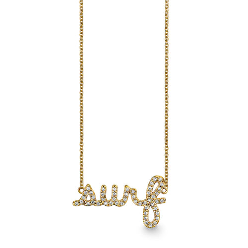 Gold & Diamond Surf Necklace