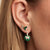 Gold & Diamond Tiny Butterfly Malachite Stud
