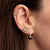 Gold & Diamond Bee Onyx Earrings