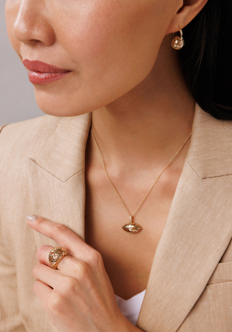 Pure Gold Wallpaper Puffy Ring - Sydney Evan Fine Jewelry