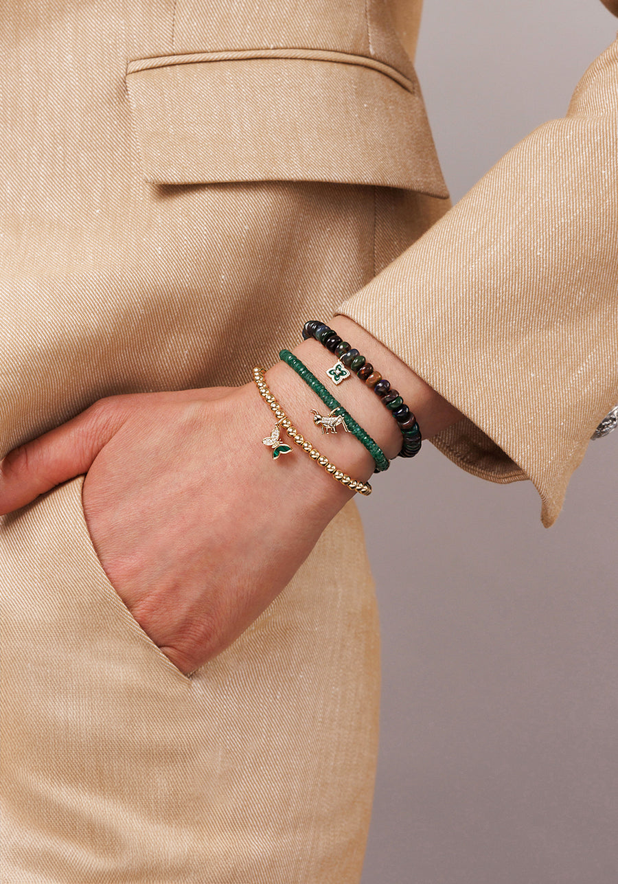 Gold & Diamond Cricket on Aventurine - Sydney Evan Fine Jewelry