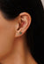 Gold & Emerald Tiny Monstera Leaf Stud