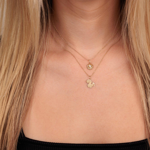 Pure Gold Squirrel Charm