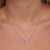 Gold & Diamond Pink Sapphire Cocktail Bar Necklace