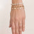 Gold & Diamond Multi-Rondelle Rainbow Moonstone Bracelet