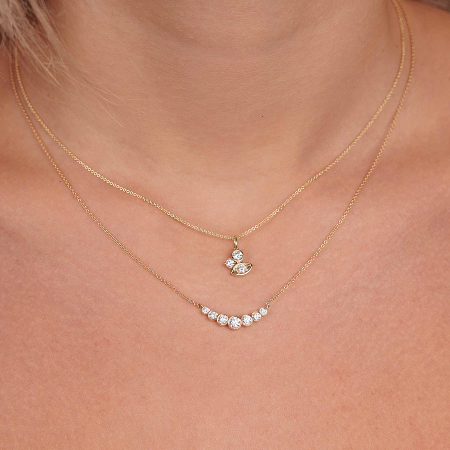 Gold & Diamond Marquise Eye Cluster Charm - Sydney Evan Fine Jewelry