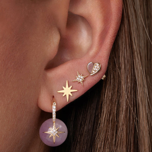 Pure Gold Tiny Starburst Stud