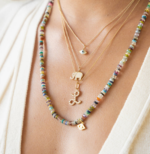 Gold & Enamel Medium Eye Charm