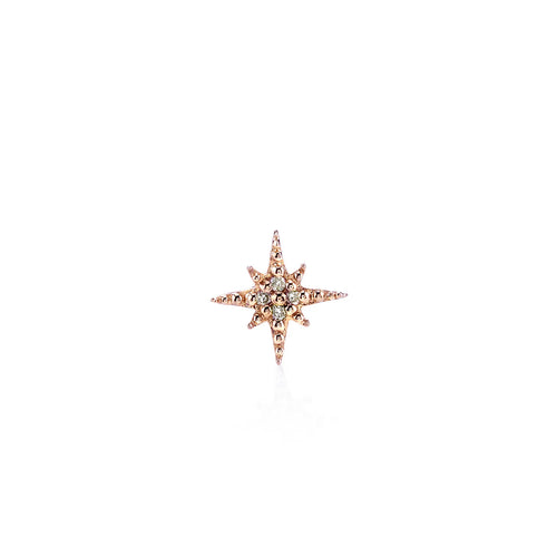 Kids Collection Gold & Diamond Mini Starburst Stud