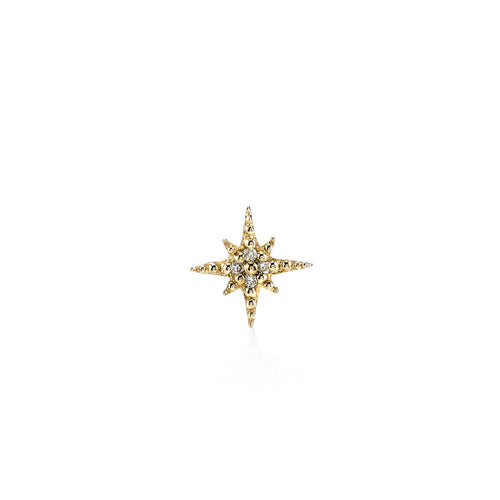 Kids Collection Gold & Diamond Mini Starburst Stud