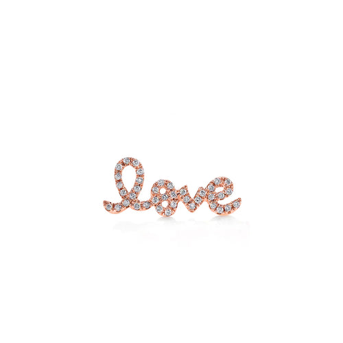 Gold & Diamond Love Stud