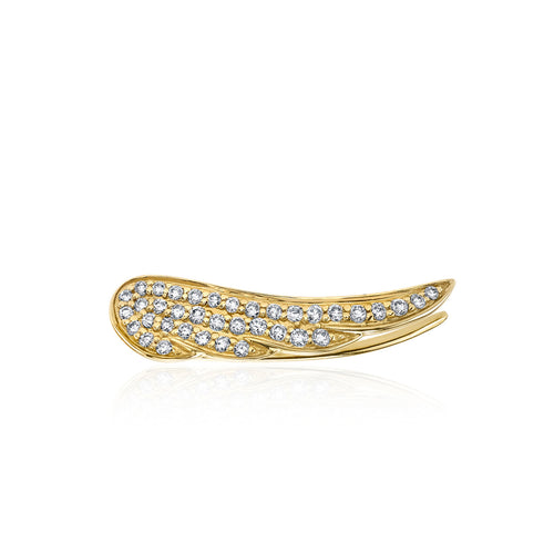 Gold & Diamond Wing Ear Climber
