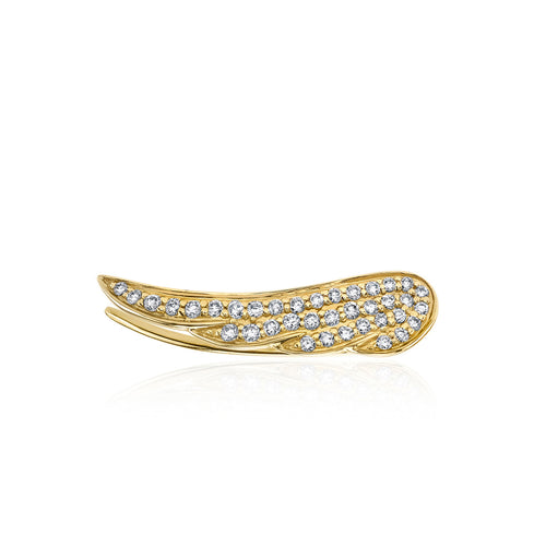 Gold & Diamond Wing Ear Climber