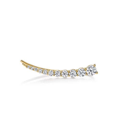 Gold & Diamond Graduated Ear Climber