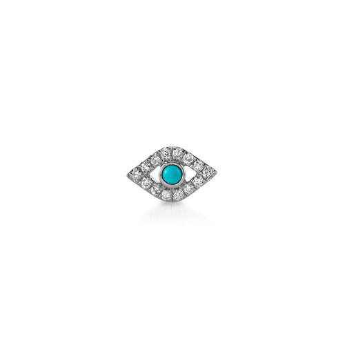 Gold & Diamond Small Bezel Eye Stud