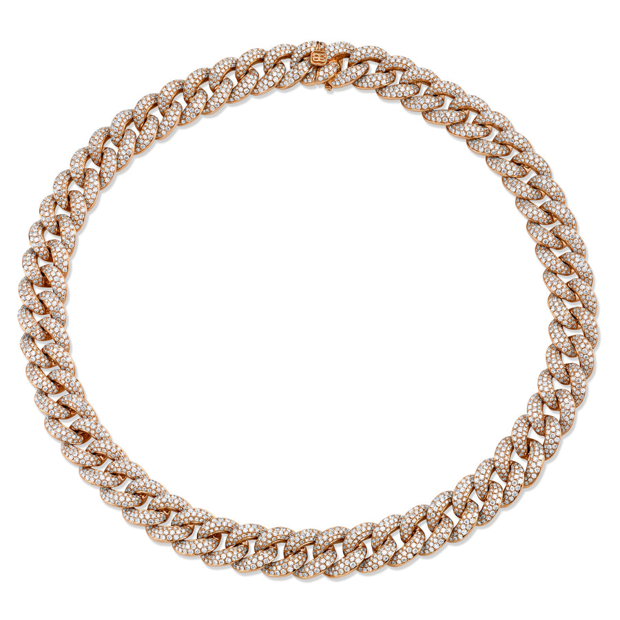 Gold & Diamond Link Necklace - Sydney Evan Fine Jewelry