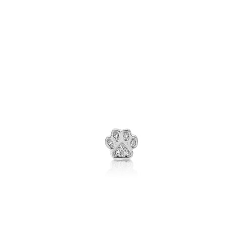 Kids Collection Gold & Diamond Mini Paw Stud