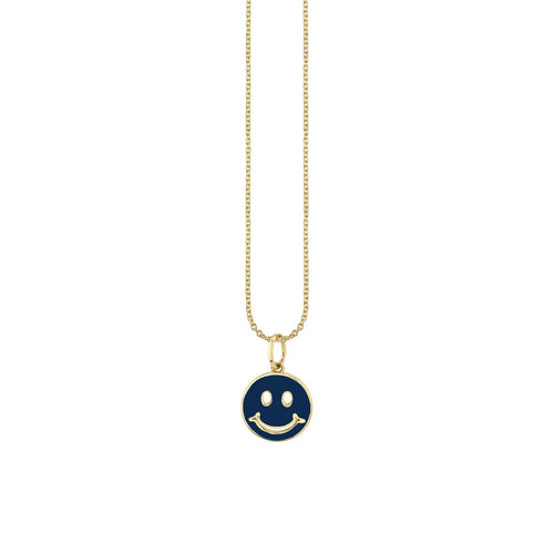 Gold & Enamel Happy Face Charm