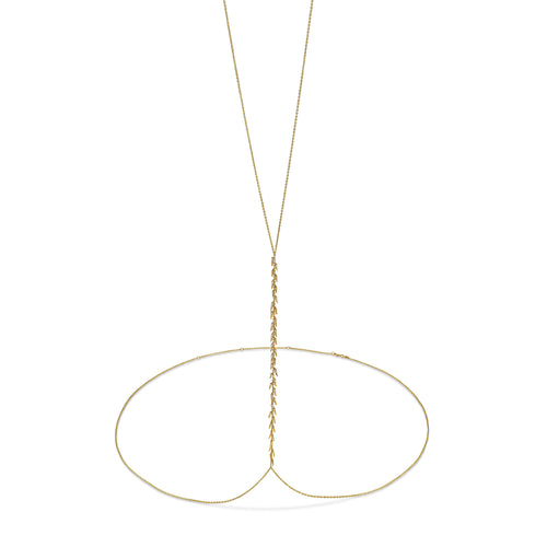 Gold & Diamond Fringe Body Chain