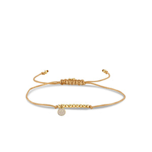 Gold & Enamel Happy Face Cord Bracelet - Sydney Evan Fine Jewelry