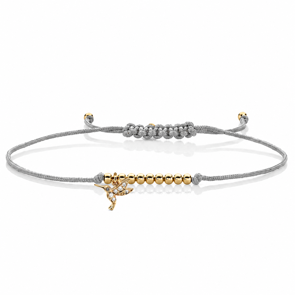 Shop Sydney Evan 14k Gold & Diamond Tiny Hummingbird Cord Bracelet