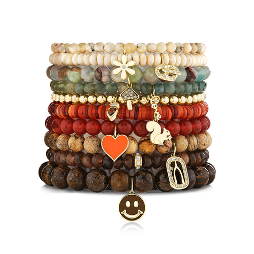 Pure Gold & Enamel Happy Face on Bronzite