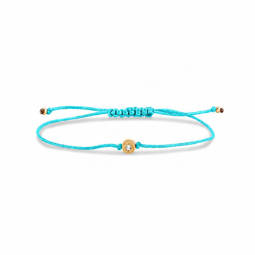Gold & Diamond Fluted Cord Bracelet