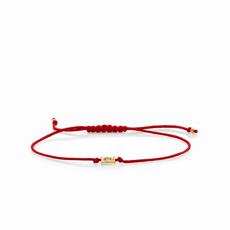 Shop Sydney Evan 14k Gold & Diamond Tiny Evil Eye Cord Bracelet