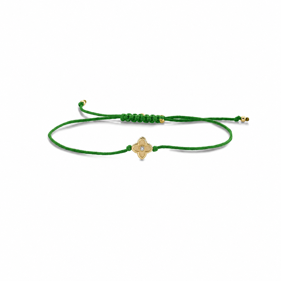 Shop Sydney Evan 14k Gold & Diamond Rose Cord Bracelet