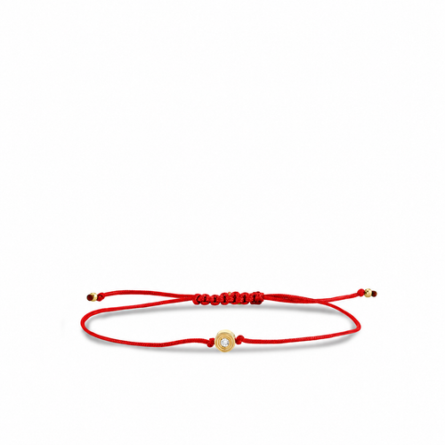 Gold & Diamond Fluted Cord Bracelet
