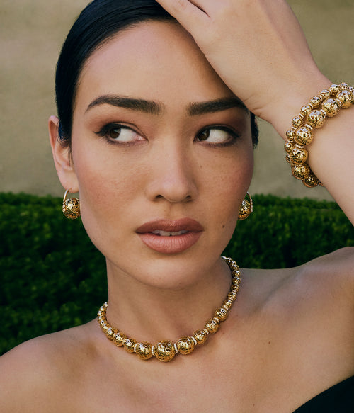 Gold & Diamond 8mm Wallpaper Bracelet